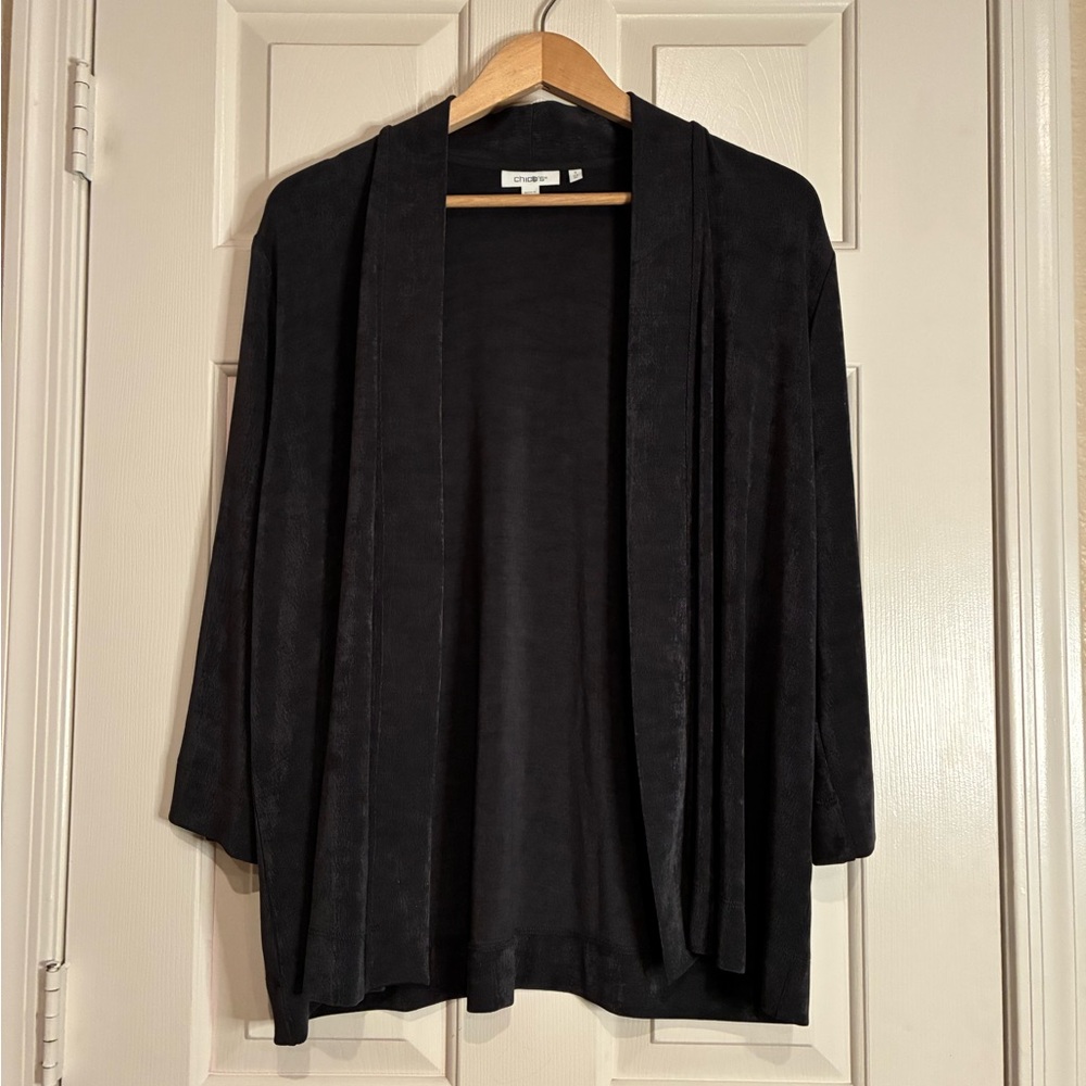 Chico's Black Open Front Cardigan
